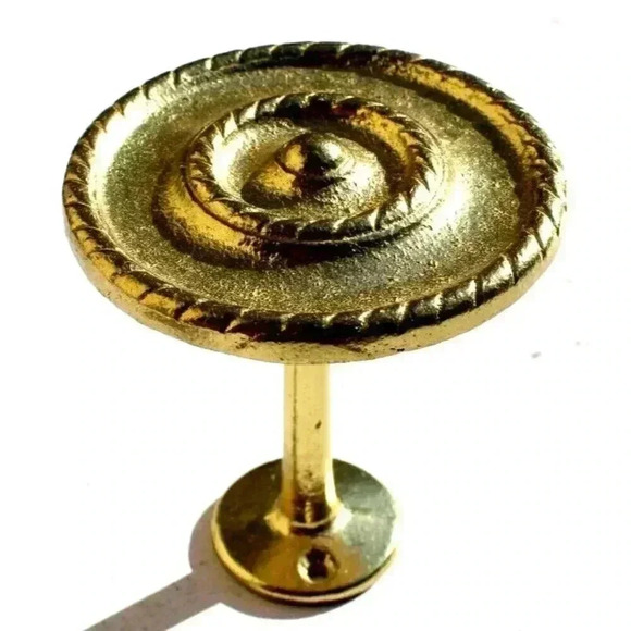 Vintage 1960s MCM RETRO Gold DRAWER CABINET PULLS HARDWARE (Knob) HANDLE - Picture 1 of 4